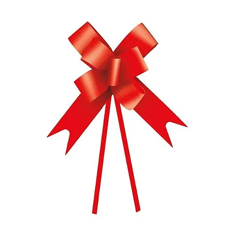 Laço pronto vermelho liso (10 und)