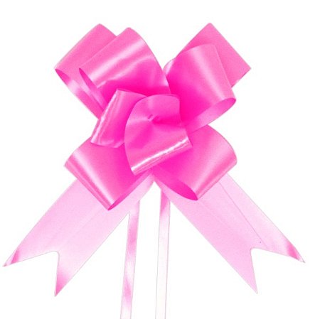 Laço pronto rosa liso (10 und)