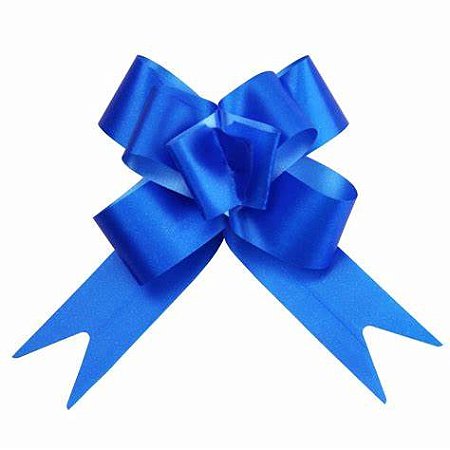 Laço pronto azul liso (10 und)
