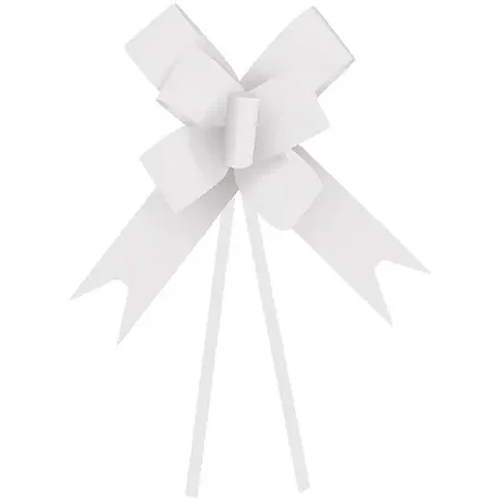 Laço pronto branco liso (10 und)