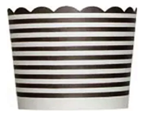 Forma de cupcake preto listrado (20 unidades)