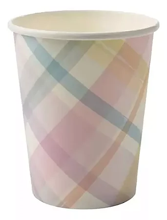 Copo de papel xadrez candy colorido(10 und)