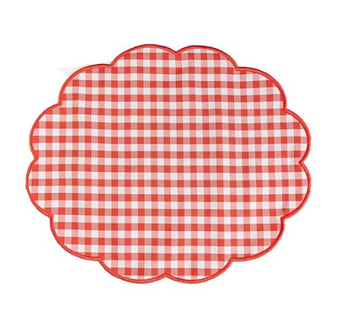 Jogo americano escalope xadrez vermelho (5 und)