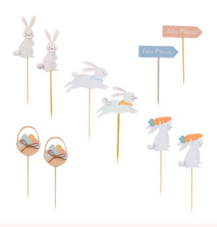 Toppers para doces feliz páscoa (10un)