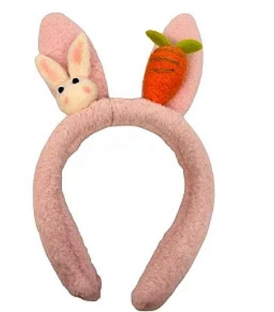 Tiara coelho páscoa pelúcia (1un)