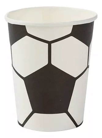 Copo de papel bola de futebol (10 un)