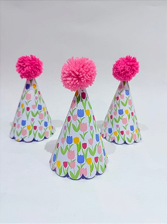Chapéu de festa tulipas (5 und)