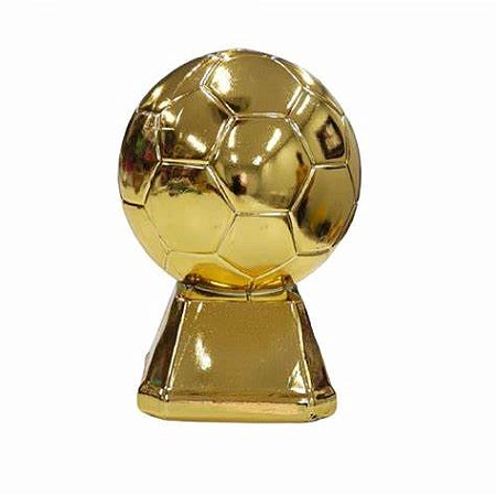 Troféu bola decorativo dourado (1 und)