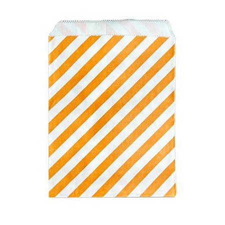 Saquinho de papel laranja obliquo (12 und)