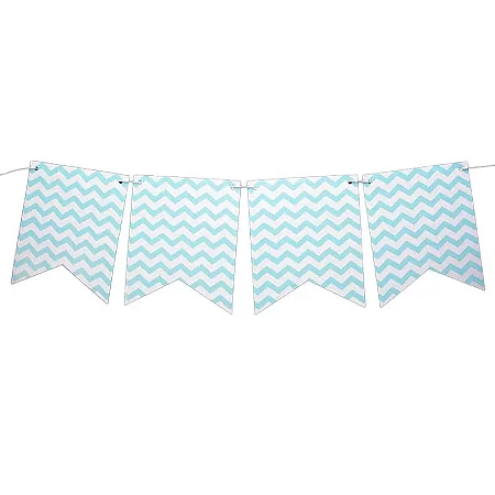 Bandeirola azul claro zig zag (1 unidade)