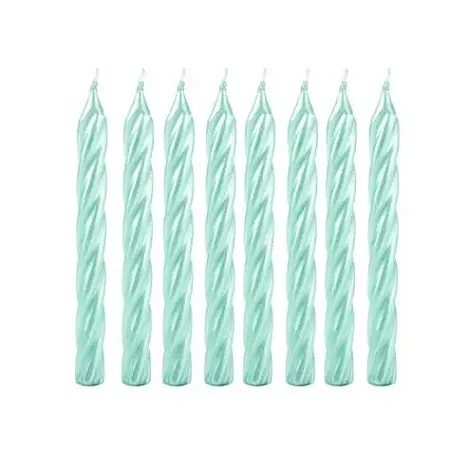 Vela espiral tifani metalizada 8cm (8un)