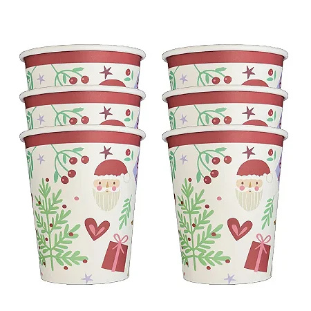 Copo de papel natal (8 und)