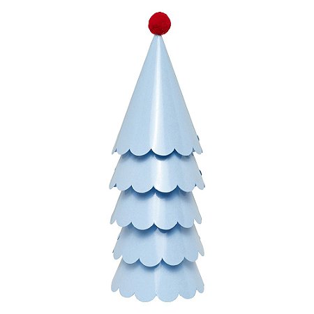 Chapéu de festa azul céu e vermelho (5 unidades)