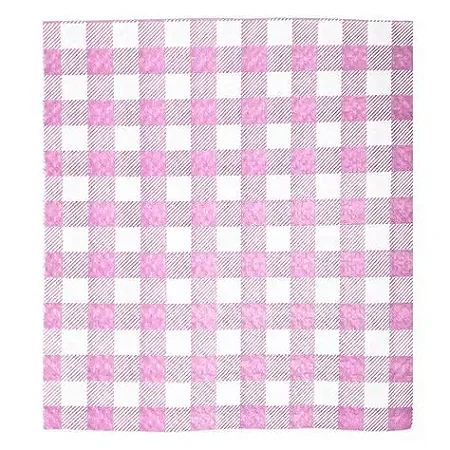 Guardanapo de papel xadrez rosa (20 und)