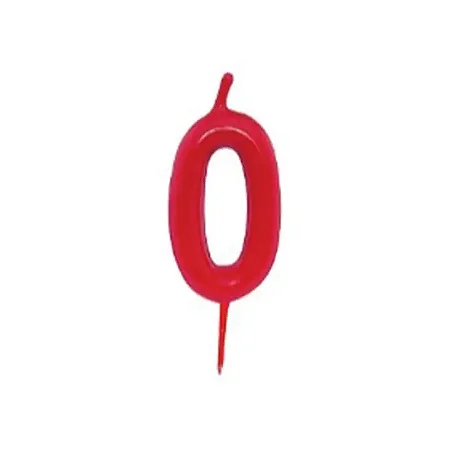 Vela numeral grande vermelho (1 und)