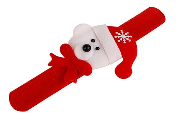 Pulseira de natal urso vermelho (1und)