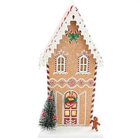 Casa decorativa de natal com led (1 und)