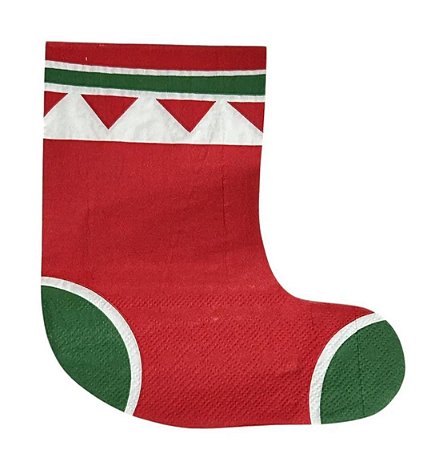 Guardanapo formato bota natalino natal (20 und)