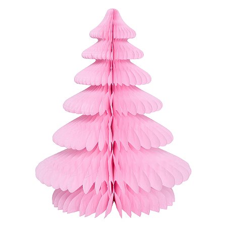 Árvore de natal rosa tutti frutti G - 28cm (1 und)