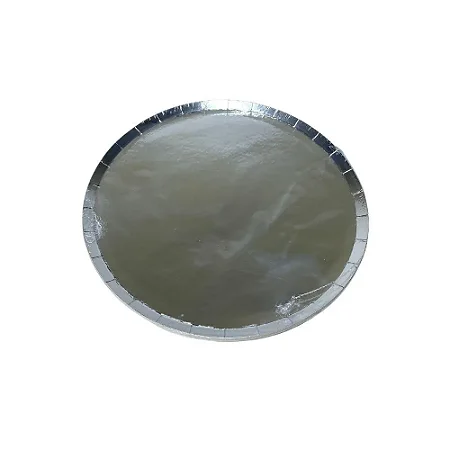 Prato de papel prata liso (8 und)