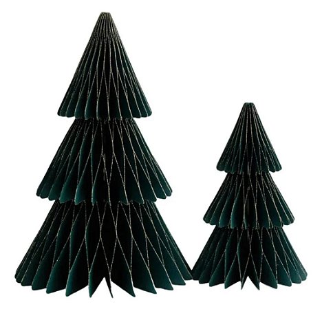 Árvore de natal decorativo verde c/ dourado (1und)