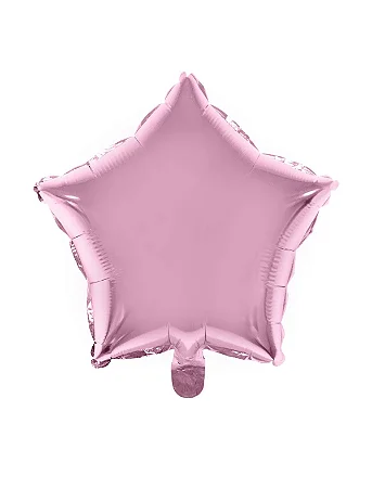 Balão metalizado de estrela rosa (1 un)