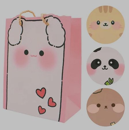 Sacola de presente animal sortidos P (1 und)