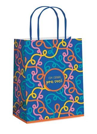 Sacola de presente azul (1und)