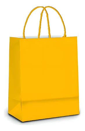 Sacola de presente amarelo G (1und)