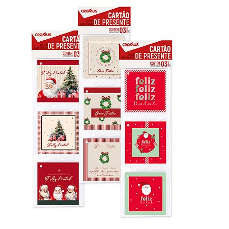 Tags cartão sortido natal (3 und)