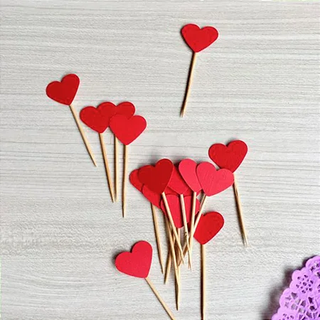 Toppers de coração (6 und)