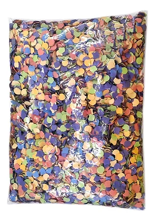 Confete colorido redondo de papel (1 und)