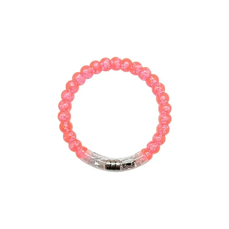 Pulseira neon led acrílica rosa (1und)