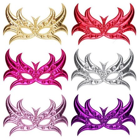 Mascara colorido de carnaval sortido (1und)