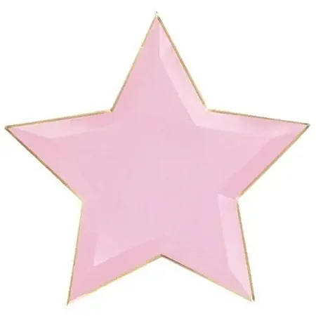 Prato de papel estrela sortido (8und)