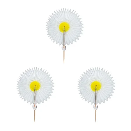 Mini Leque toppers margarida (3 und)