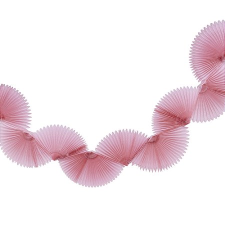 Guirlanda leque de papel de seda rosa tutti frutti (1 unidade)