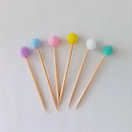 Toppers de pompom sortidos (8und)