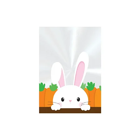 Saco poli coelho adoleta páscoa (1und)