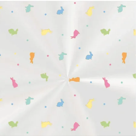 Kit saco poli coelhinhos colorido páscoa (1und)