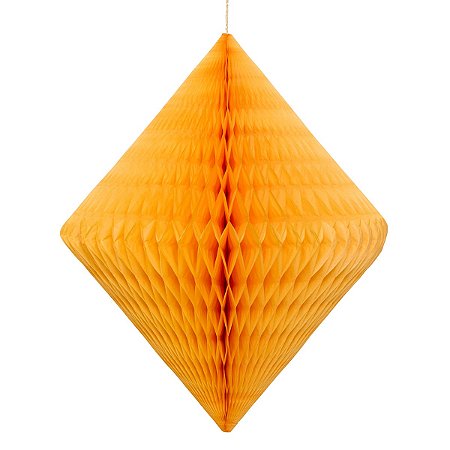 Losango de papel de seda amarelo queimado (1 und)