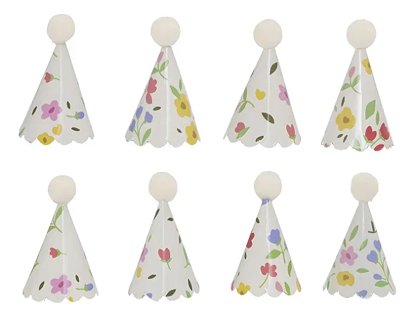 Mini chapeuzinho floral vintage (08un)