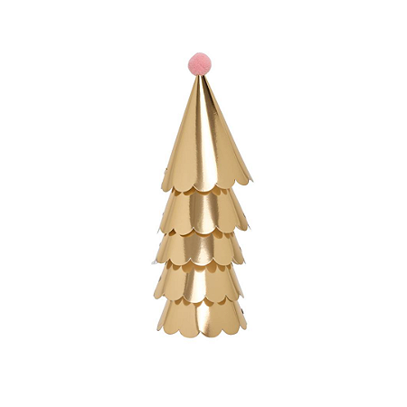 Chapéu de festa dourado e rosa (5 und)