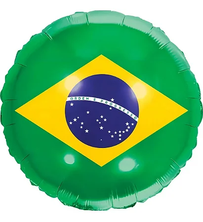 Balão metalizado copa bandeira (1 un)