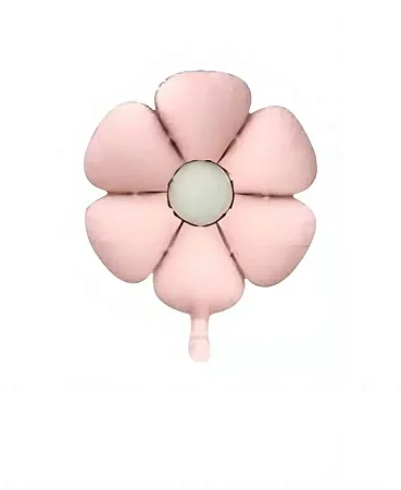 Balão metalizado margarida rosa fosco