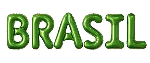 Balão metalizado brasil verde (1 un)
