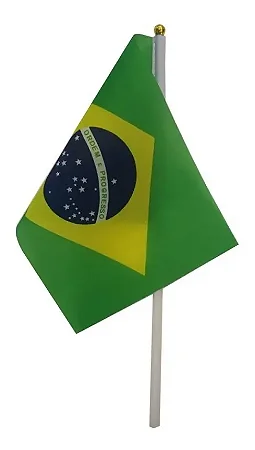 Bandeira de mão Brasil (01 und)