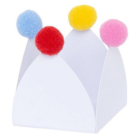 Forminha para doces multicoloridas com pompons sortidos (20 und)