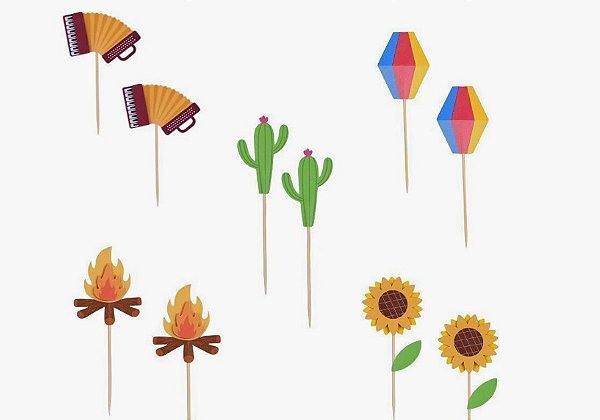 Toppers para doces festa junina (10und)