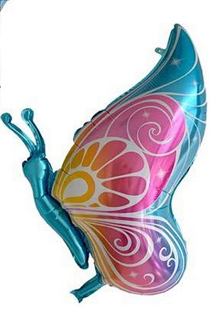 Balão metalizado borboleta (1 und)